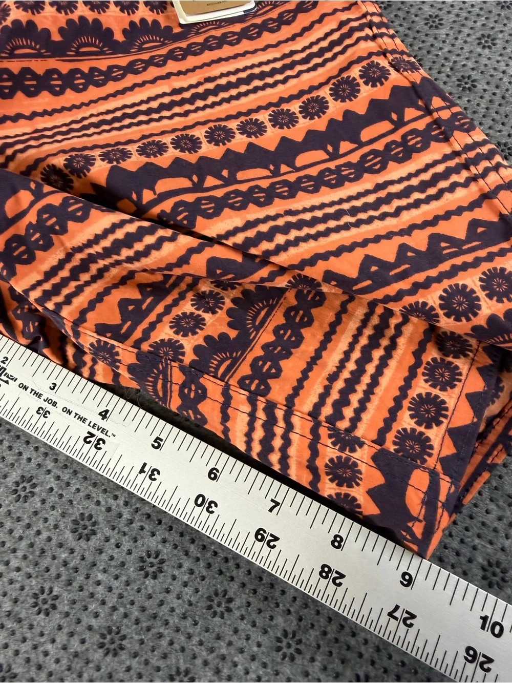 Patagonia Men’s Orange and Navy Patterned Hybrid Shorts
